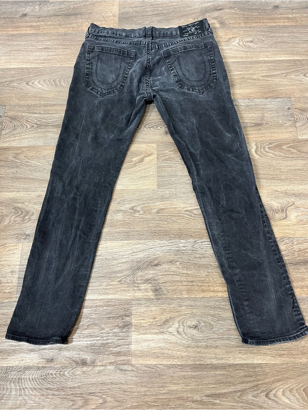 True Religion Men's Washed Black Straight-Leg Jeans/A850
